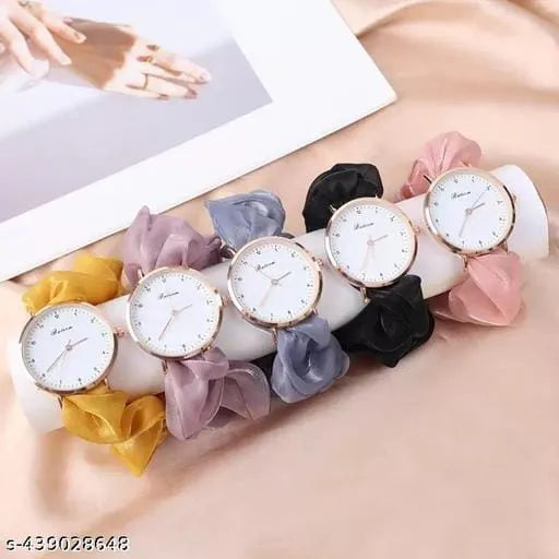 Scrunchies Watch For Girls & Women New Korean Style Scrunchie Wrist Watches