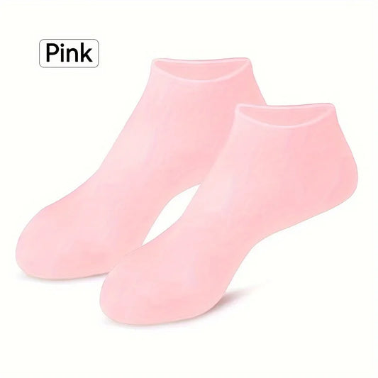 1-Pair Silicone Moisturizing Socks, Soft Silicone Socks For Cracked Feet Women And Men