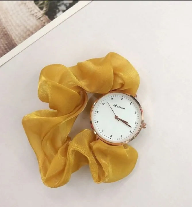 Scrunchies Watch For Girls & Women New Korean Style Scrunchie Wrist Watches