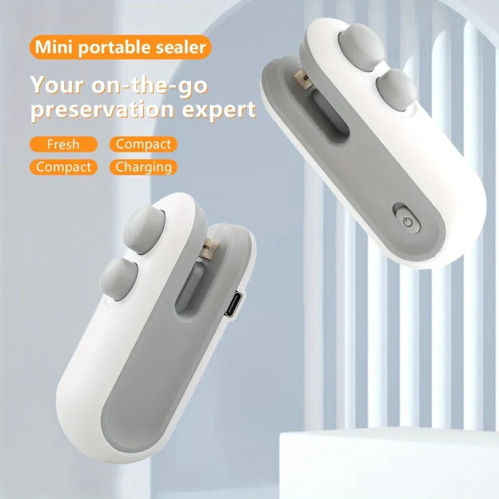 Portable Mini Sealing Machine – USB Rechargeable Food Bag