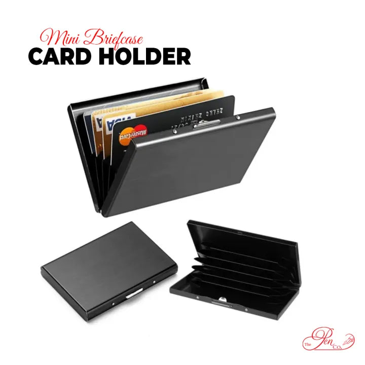 Mini Briefcase-Style Aluminum Card Holder for Professionals