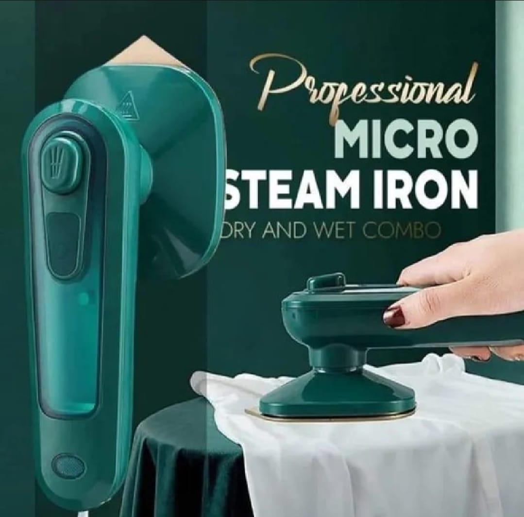 Professional Micro Steam Iron Green Portable Foldable