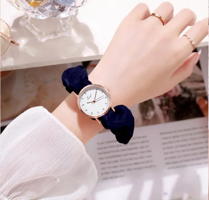 Scrunchies Watch For Girls & Women New Korean Style Scrunchie Wrist Watches