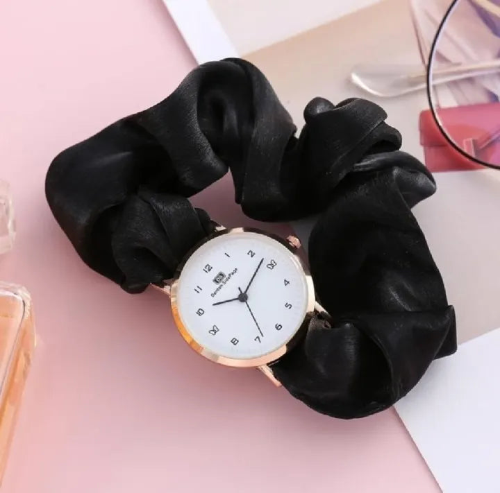 Scrunchies Watch For Girls & Women New Korean Style Scrunchie Wrist Watches