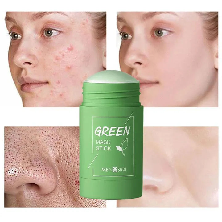 Green Tea Face Cleansing Mask Purifying Clay Stick Mask Oil Control Skin Care Anti-Acne Blackhead Mud Mask