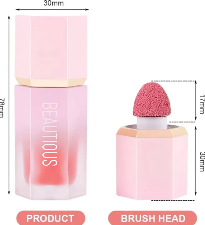 Beautious Pack of 1 Air Cushion Liquid Blush Natural Long Lasting Matte Cheek Liquid Blusher Makeup