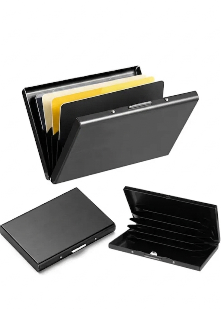 Mini Briefcase-Style Aluminum Card Holder for Professionals