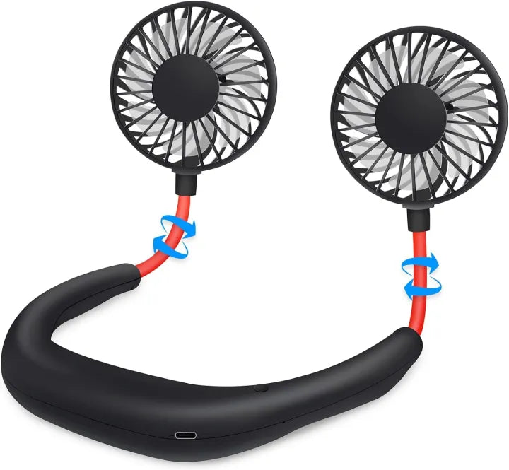 Portable Neck Fan 2500 mAh Rechargeable USB Hands-Free Mini