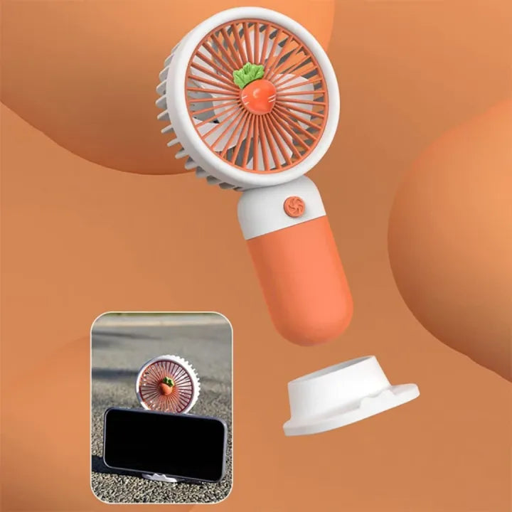 Rechargeable USB Battery - Handheld Fan with Adjustable Speed -
