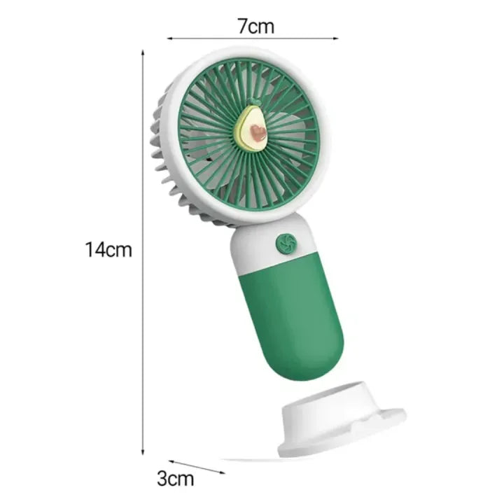 Rechargeable USB Battery - Handheld Fan with Adjustable Speed -