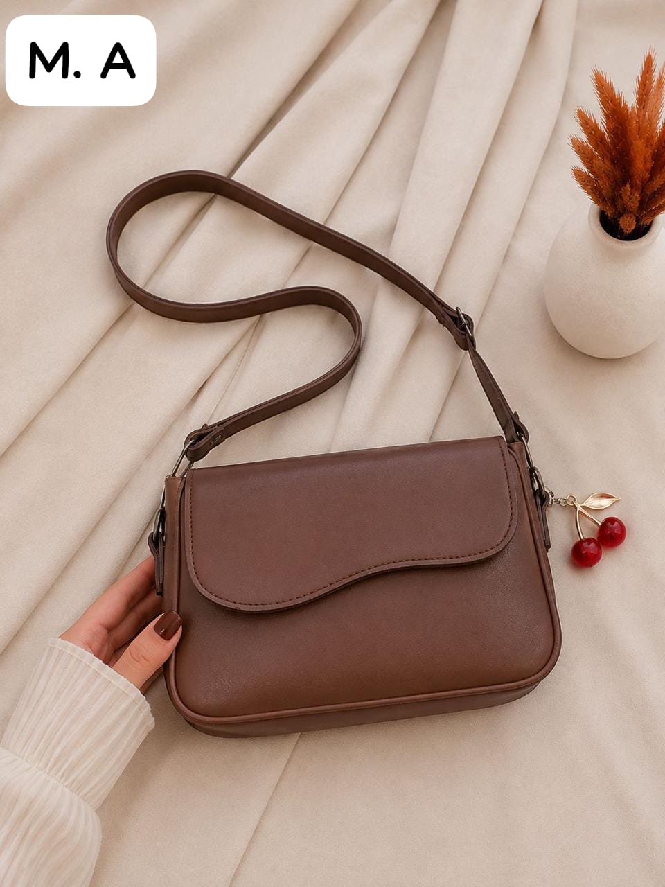 Women's Luxury Cherry Mini Shoulder Bag – Cute &amp; Stylish PU Leather Purse