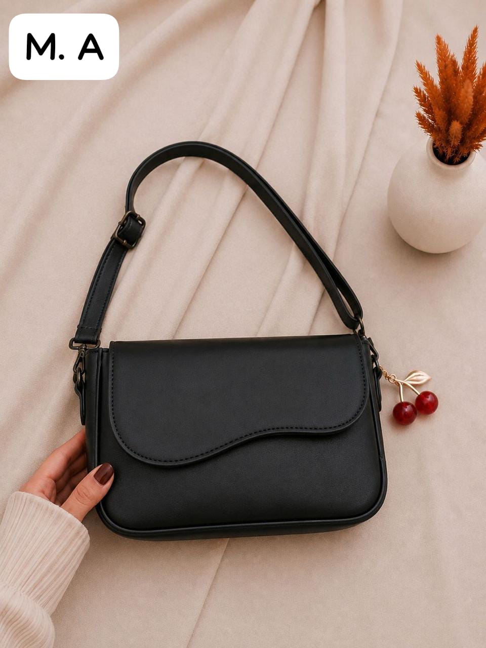 Women's Luxury Cherry Mini Shoulder Bag – Cute &amp; Stylish PU Leather Purse