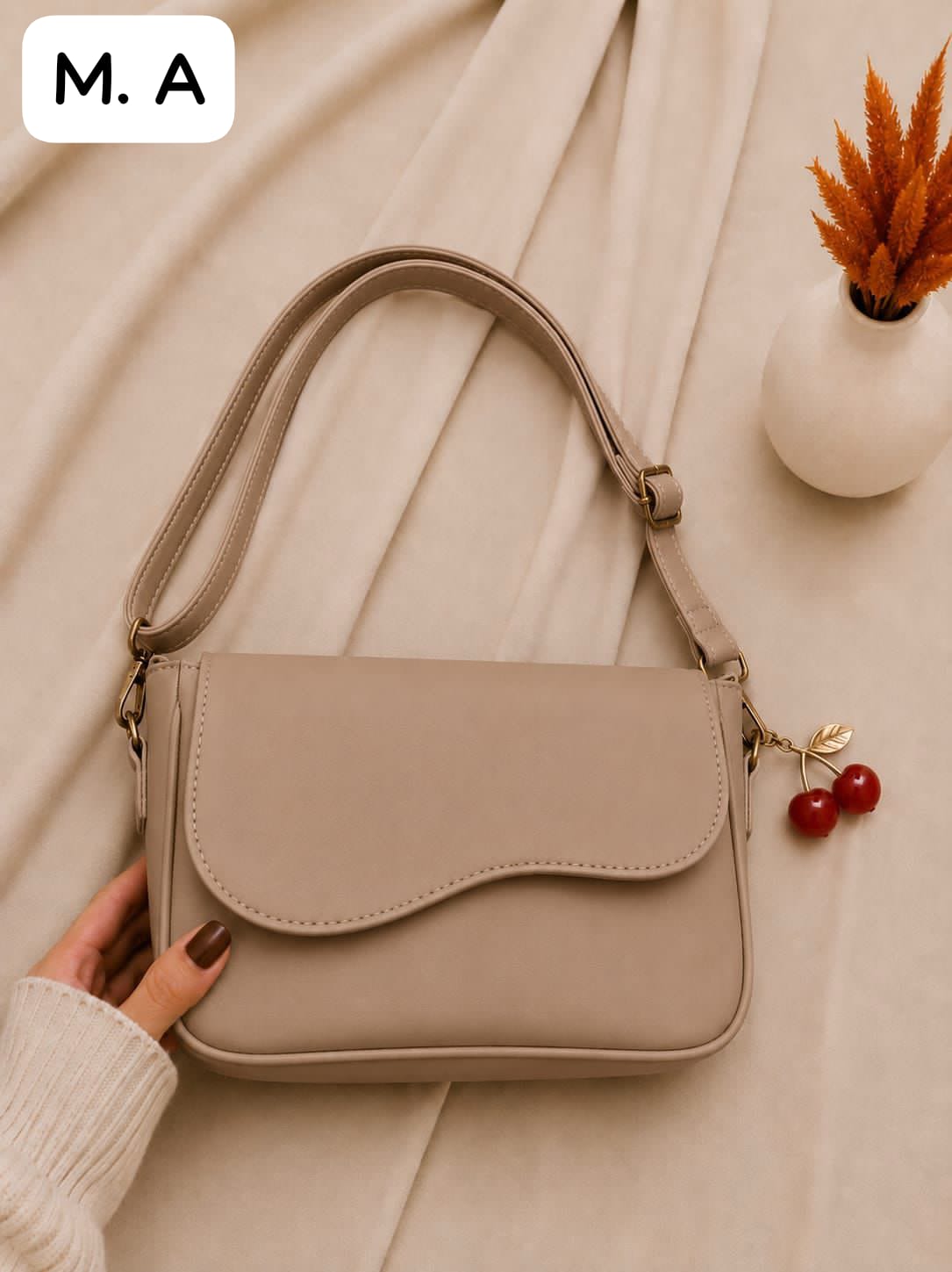 Women's Luxury Cherry Mini Shoulder Bag – Cute &amp; Stylish PU Leather Purse