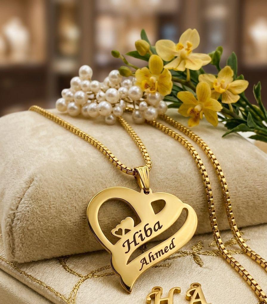 ||Fancy Beautiful ||Gold Plated Heart Design || Coustomize ||Locket For He
