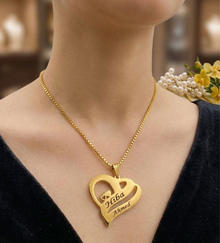 ||Fancy Beautiful ||Gold Plated Heart Design || Coustomize ||Locket For He
