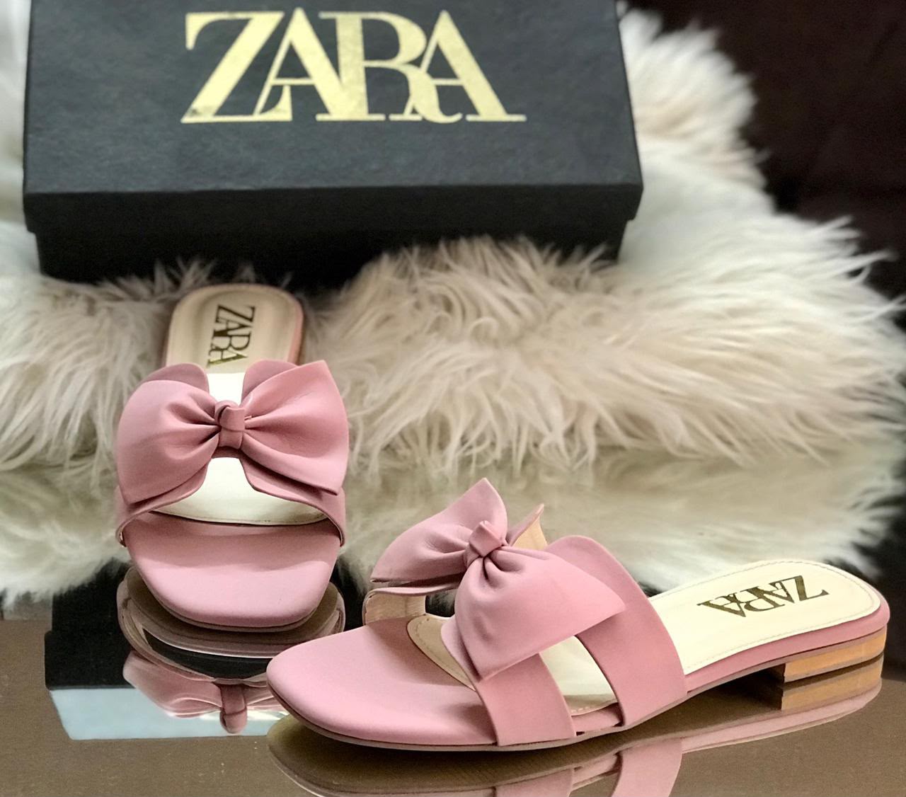 Zara Bow Flats slippers