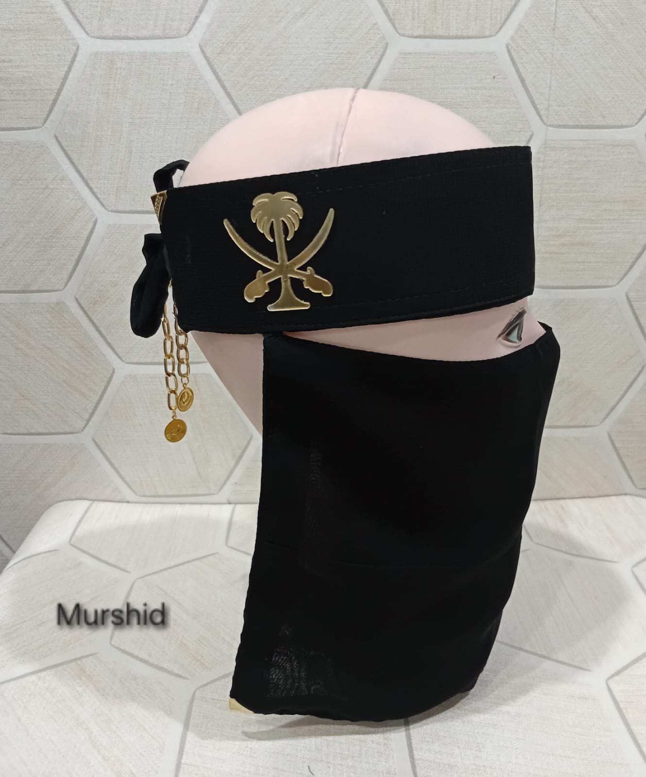 Butterfly Niqab with Golden Chain (Murshid Brand)