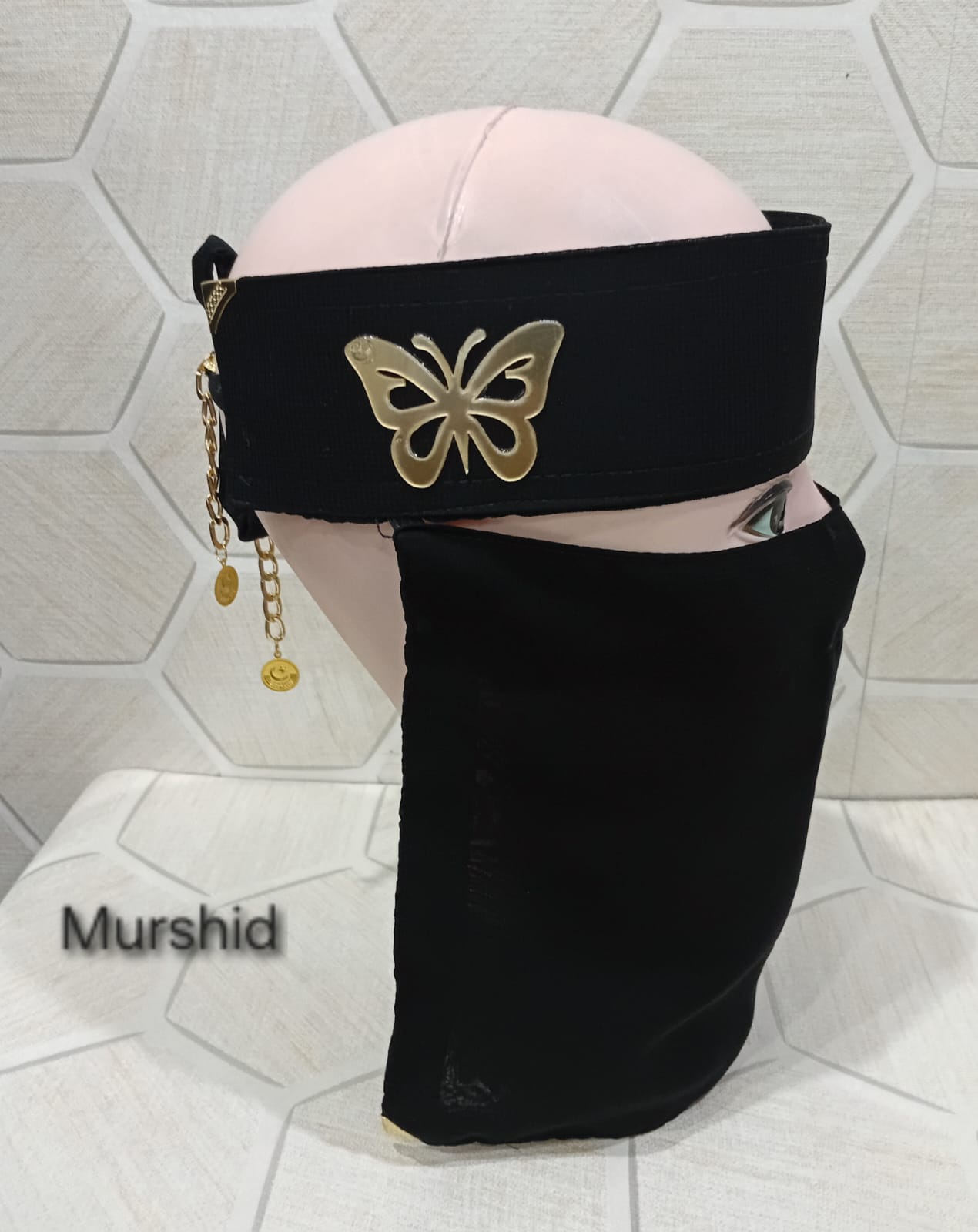 Butterfly Niqab with Golden Chain (Murshid Brand)