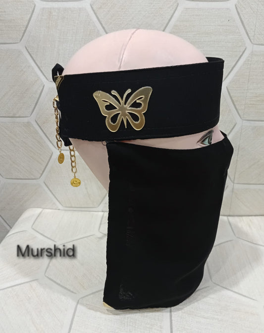 Butterfly Niqab with Golden Chain (Murshid Brand)