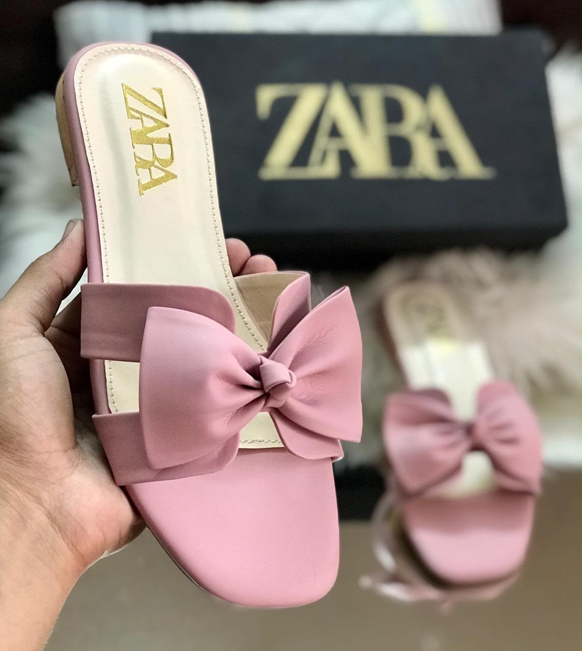Zara Bow Flats slippers