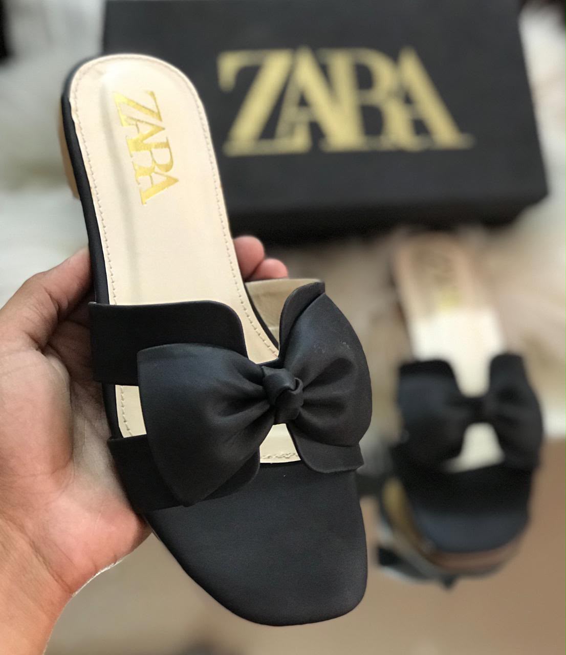Zara Bow Flats slippers