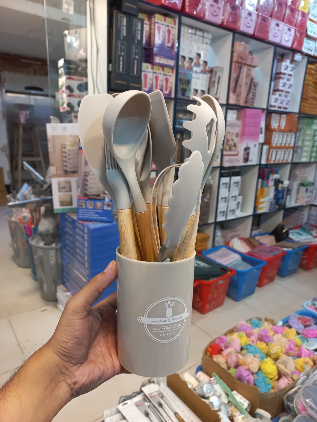 12-Piece Premium Silicone Kitchen Utensils Set with Wooden Handles