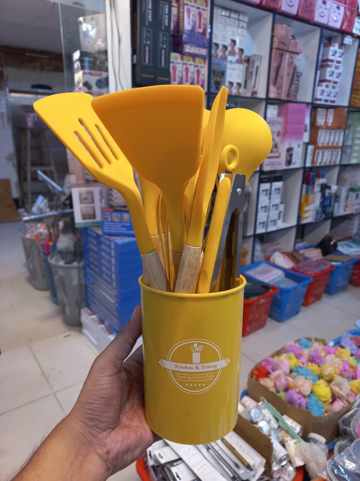 12-Piece Premium Silicone Kitchen Utensils Set with Wooden Handles