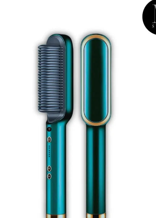 Hair Straightener Brush Curling Comb 2 In 1 Hair Hot Comb Anti-Scald Hair Straightener Brush For Girls Electric Heated Hair Styler Tool, Travel, Professional Salon at Home