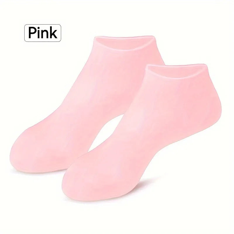 1-Pair Silicone Moisturizing Socks, Soft Silicone Socks For Cracked Feet Women And Men