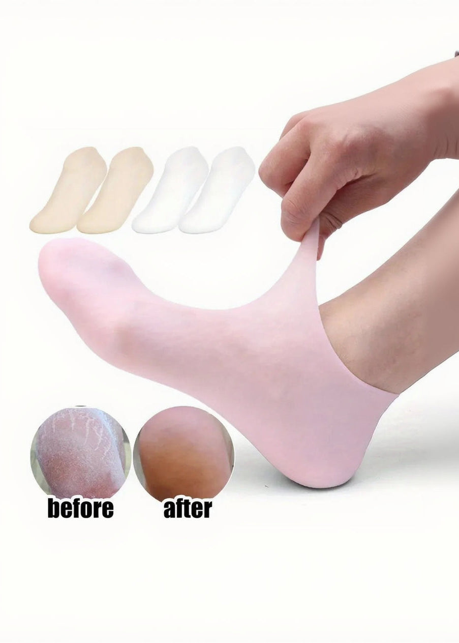 1-Pair Silicone Moisturizing Socks, Soft Silicone Socks For Cracked Feet Women And Men